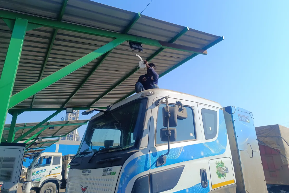 CareTech team working on a site installation
